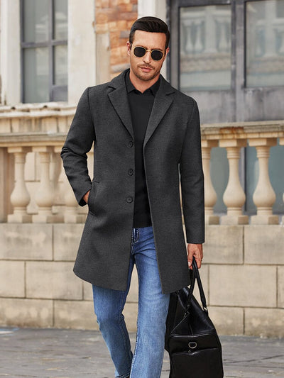 Classic Single Breasted Coat (US Only) Coat coofandy 