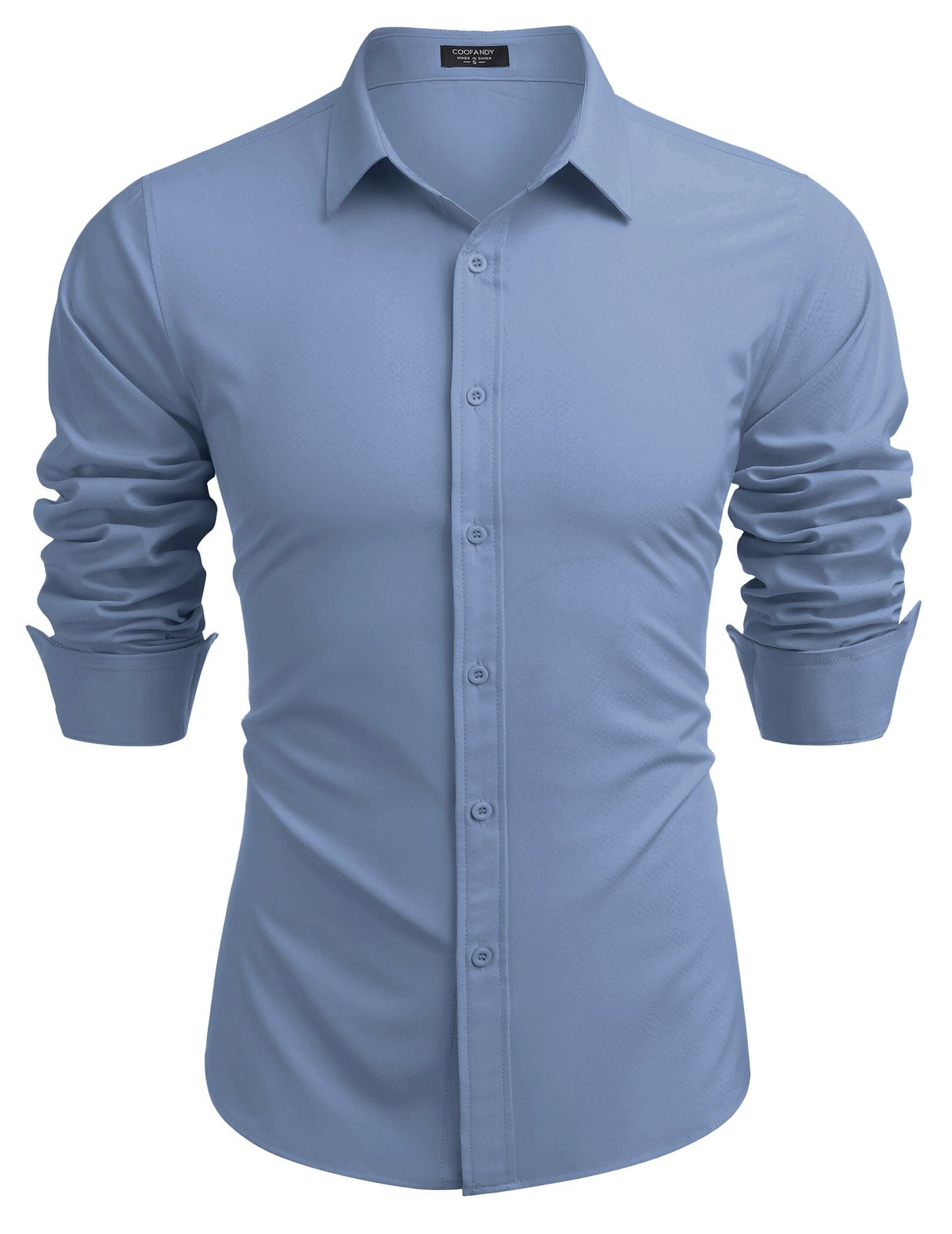 Casual Regular Fit Dress Shirt (US Only) Shirts coofandy Blue S 