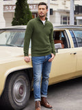 Casual Cable Knit Henley Sweater Shirts coofandy 