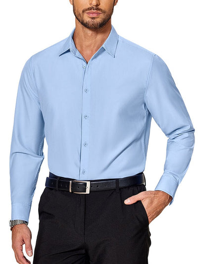 Premium Wrinkle Free Dress Shirt (US Only) Shirts coofandy Light Blue S 