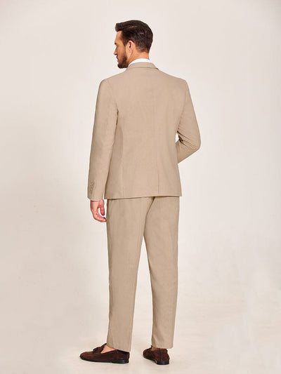Casual Linen Blend 2-Piece Suit Sets (US Only) Suit Set coofandy 