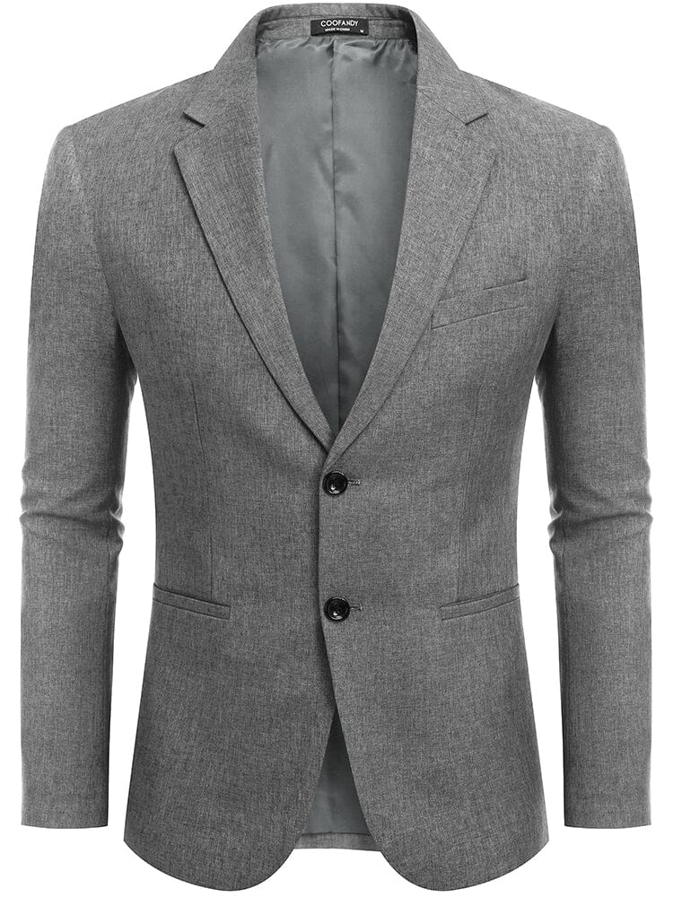 Classic Two Button Suit Jacket (US Only) Blazer coofandy 