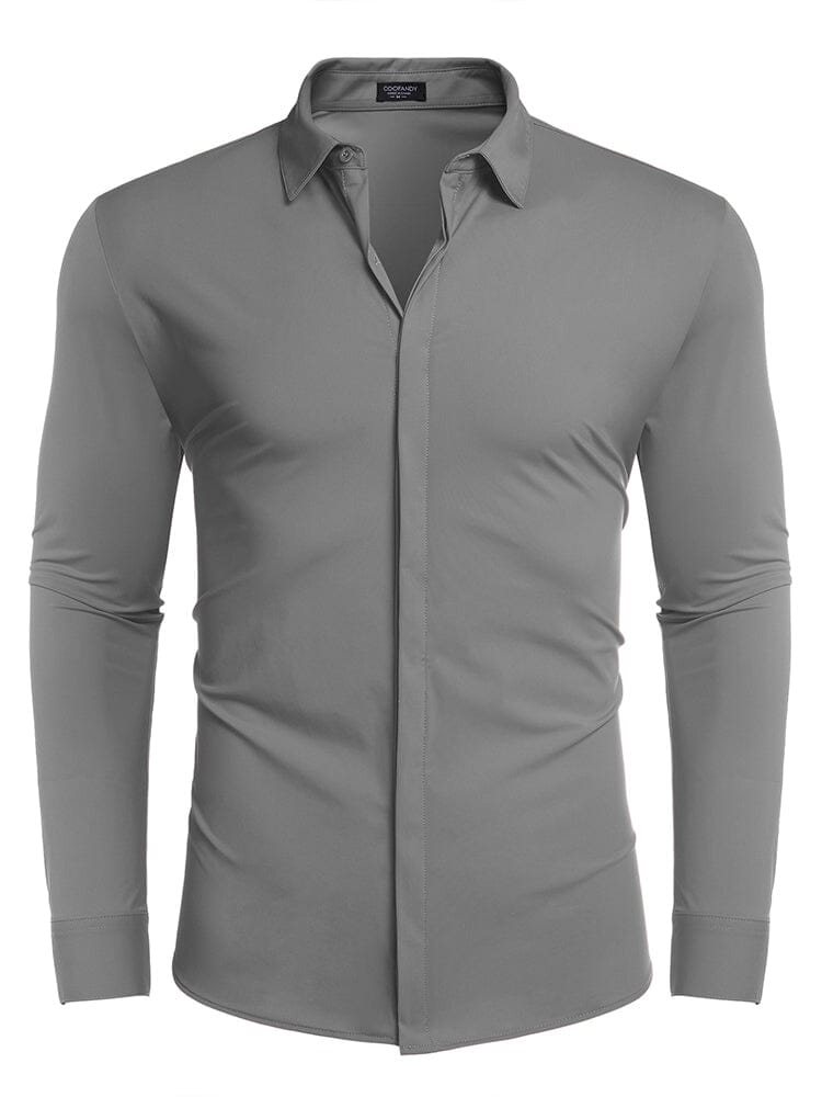 Solid Stretch Business Shirt (US Only) Shirts coofandy 