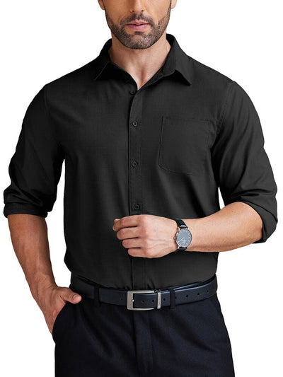 Wrinkle Free Business Shirt (US Only) Shirts coofandy Black S 