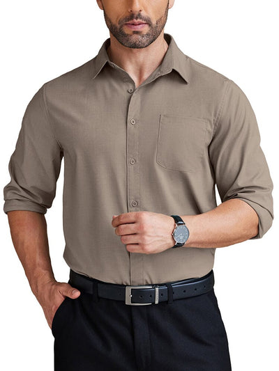 Wrinkle Free Business Shirt (US Only) Shirts coofandy Khaki S 