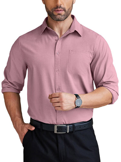 Wrinkle Free Business Shirt (US Only) Shirts coofandy Pink S 