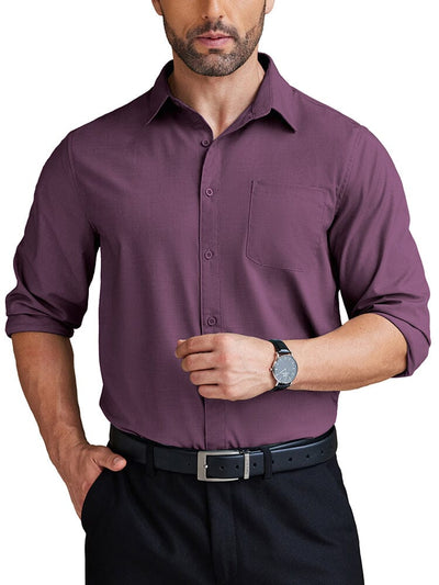 Wrinkle Free Business Shirt (US Only) Shirts coofandy Purple S 