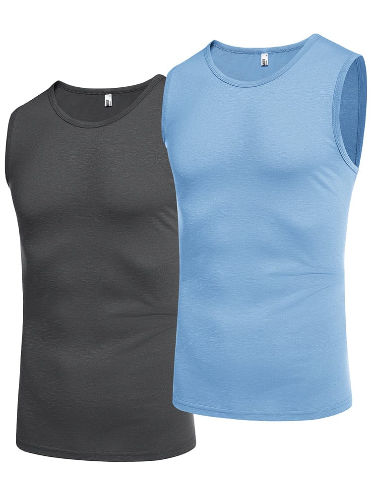 Casual Soft 2-Pack Gym Tank Top Tank Tops coofandy 