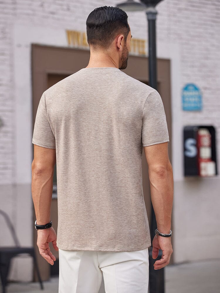 Casual Basic Solid Henley Shirt (US Only) Shirts coofandy 