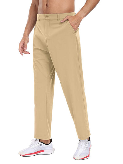 Casual Stretch Slim Fit Pants (US Only) Pants coofandy Khaki S 