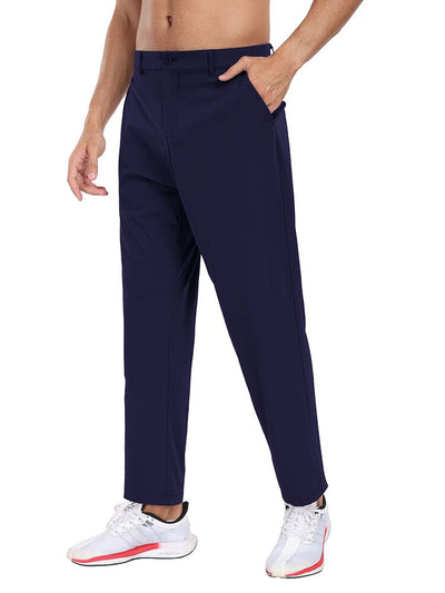Casual Stretch Slim Fit Pants (US Only) Pants coofandy Navy Blue S 