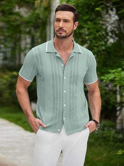 Casual Breathable Knit Shirt (US Only) Shirts coofandy 
