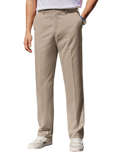 Classic Fit Stretch Suit Pants (US Only) Pants coofandy Khaki 32W28L 