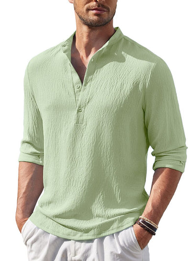 Casual Lightweight Henley Shirt (US Only) Shirts coofandy Light Green S 