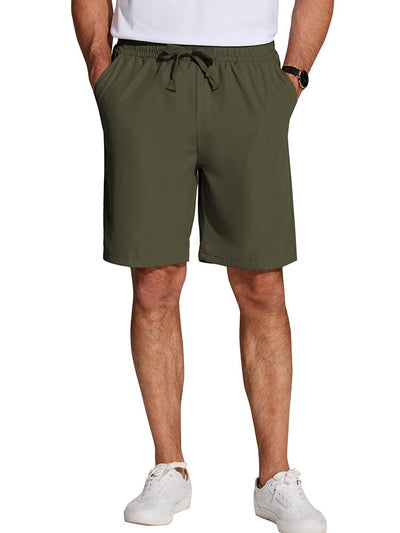 Casual Elastic Waist Shorts (US Only) Shorts coofandy Army Green S 