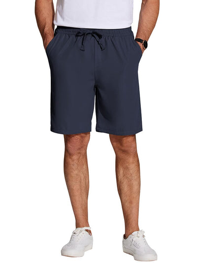 Casual Elastic Waist Shorts (US Only) Shorts coofandy Navy Blue S 