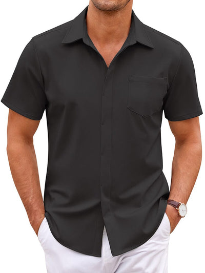 Wrinkle Free Dress Shirt (US Only) Shirts coofandy Black S 