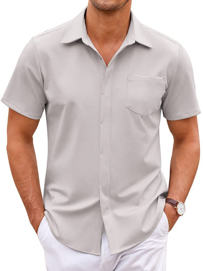 Wrinkle Free Dress Shirt (US Only) Shirts coofandy Light Grey S 