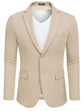 Slim Fit Textured Blazer Jacket (US Only) Blazer coofandy Light Khaki S 
