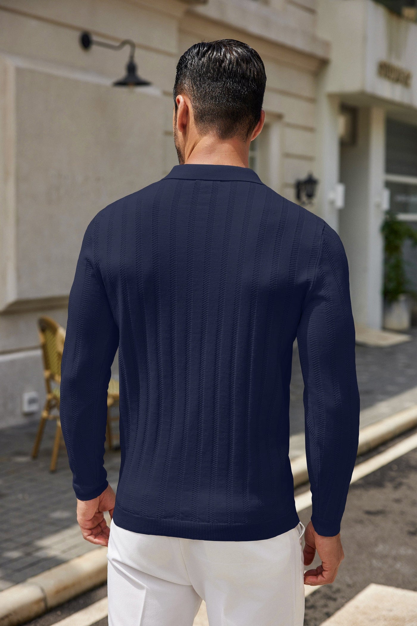 Casual Stretch Ribbed Knit Shirts (US Only) Shirts coofandy 