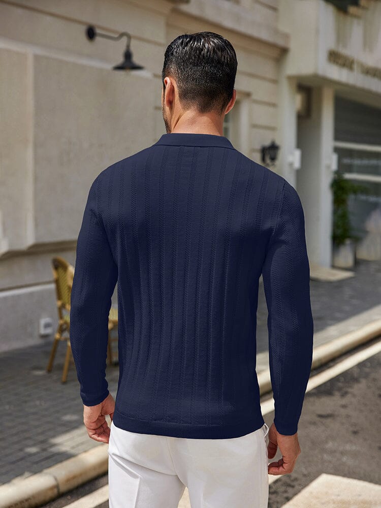 Casual Stretch Ribbed Knit Shirts (US Only) Shirts coofandy 