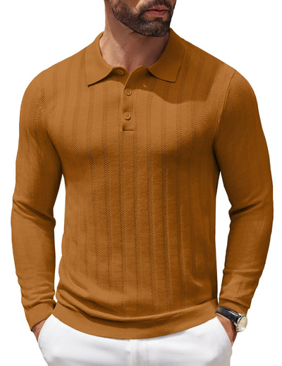 Casual Stretch Ribbed Knit Shirts (US Only) Shirts coofandy 