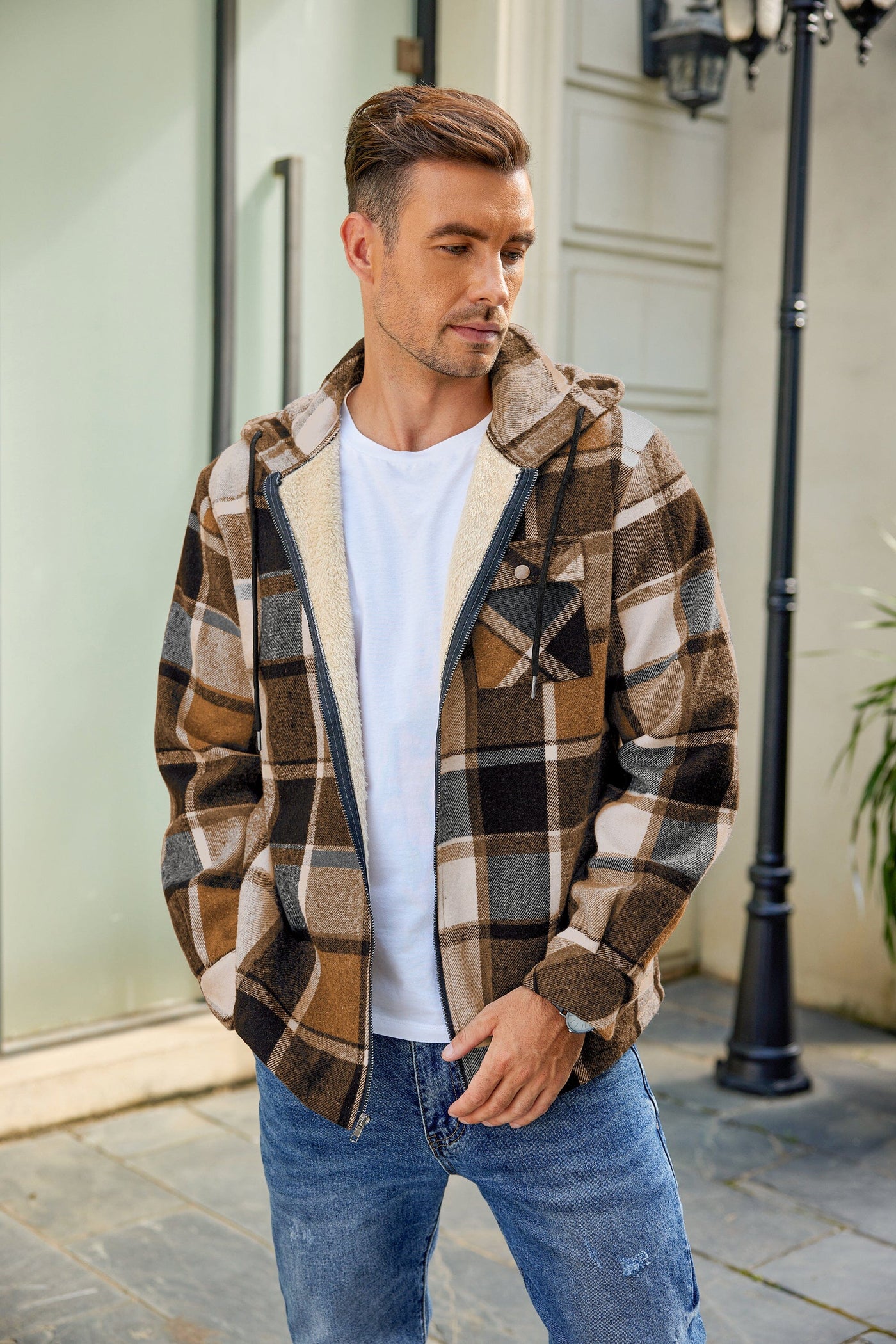 Comfy Plaid Flannel Lined Jacket (US Only) Shirts coofandy 