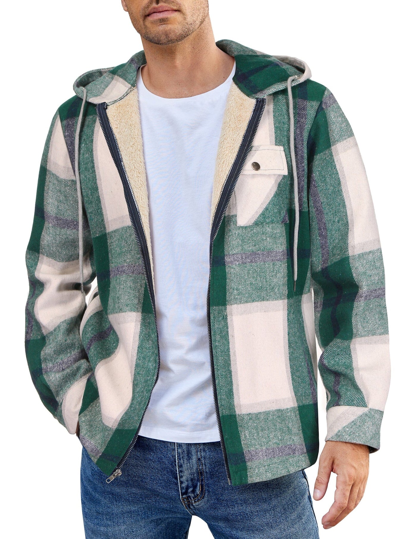 Comfy Plaid Flannel Lined Jacket (US Only) Shirts coofandy PAT3 S 