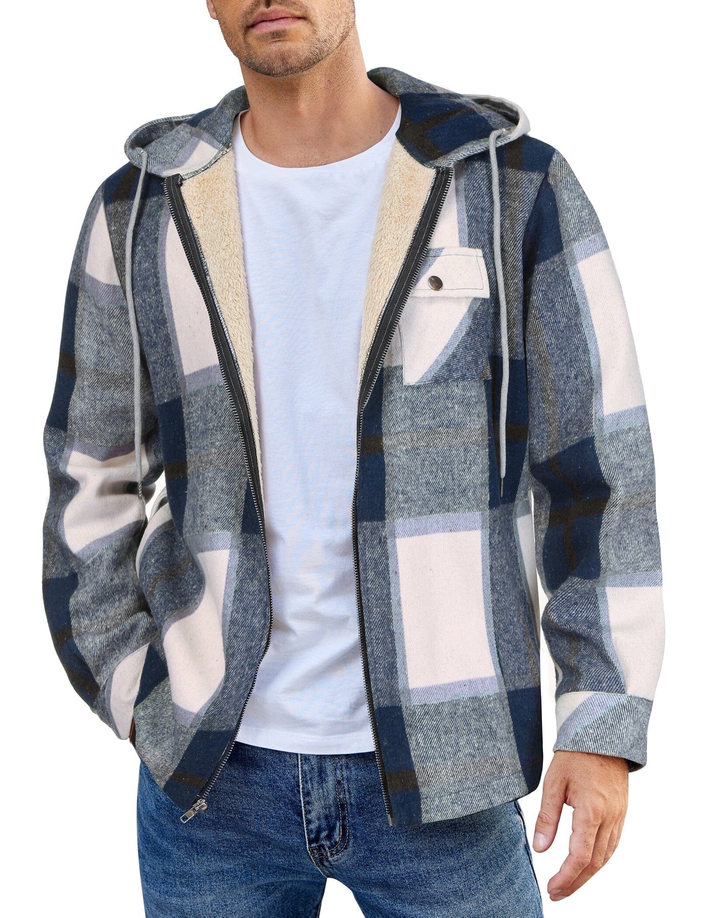 Comfy Plaid Flannel Lined Jacket (US Only) Shirts coofandy PAT4 S 