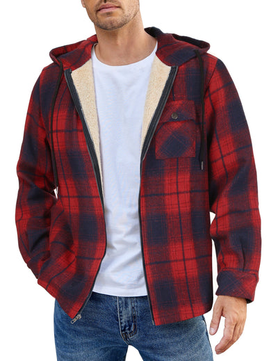 Comfy Plaid Flannel Lined Jacket (US Only) Shirts coofandy PAT6 S 