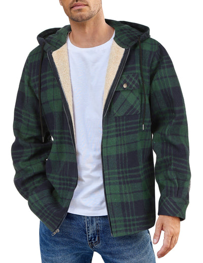 Comfy Plaid Flannel Lined Jacket (US Only) Shirts coofandy PAT9 S 