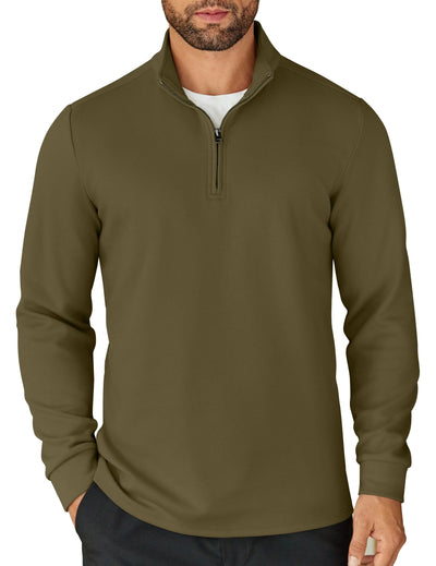 Casual Quarter Zip Sweatshirt (US Only) Shirts coofandy Army Green S 