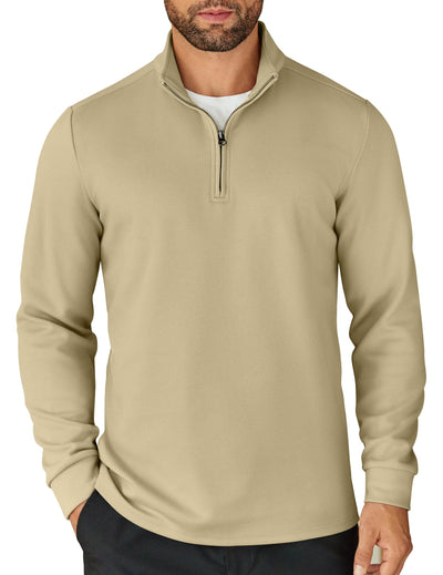 Casual Quarter Zip Sweatshirt (US Only) Shirts coofandy Khaki S 