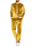 Soft Velour Velvet Tracksuit Set (US Only) Sets coofandy Yellow S 