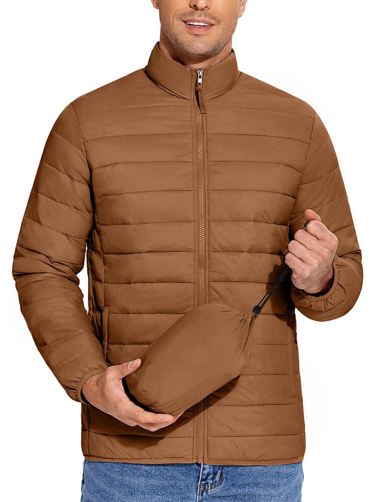 Lightweight Packable Puffer Jacket (US Only) Jackets coofandy Brown S 