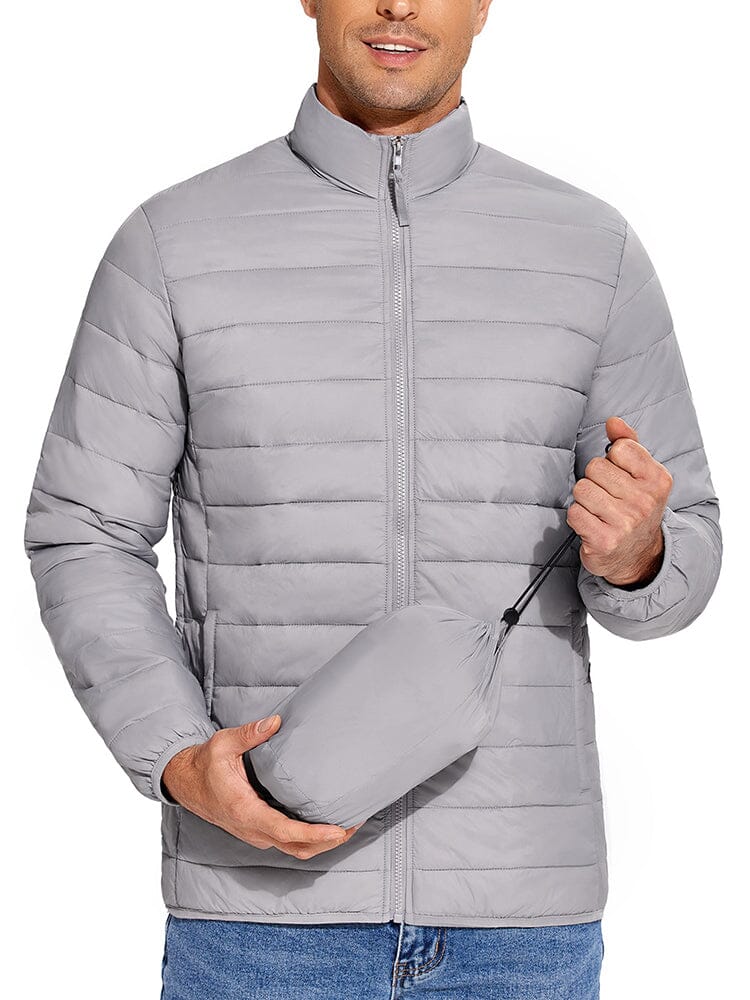 Lightweight Packable Puffer Jacket (US Only) Jackets coofandy Light Grey S 