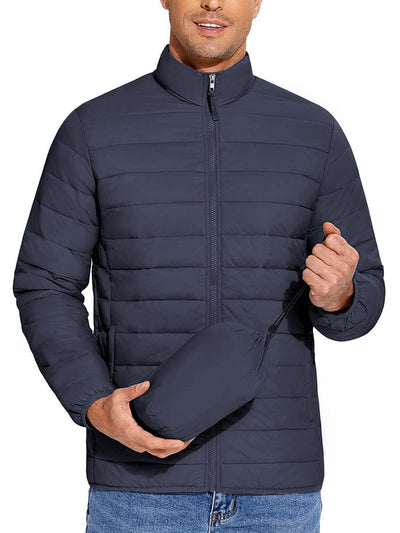 Lightweight Packable Puffer Jacket (US Only) Jackets coofandy Navy Blue S 