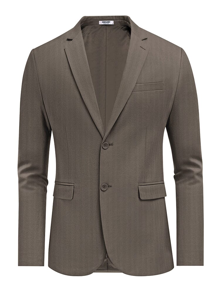 Versatile Cotton Suit Jacket (US Only) Blazer coofandy Dark Grey S 