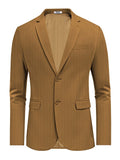 Versatile Cotton Suit Jacket (US Only) Blazer coofandy Brown S 