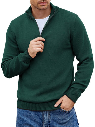 Lightweight Mock Neck Sweaters (US Only) Sweater coofandy Green S 