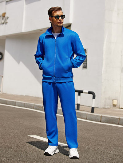 Casual Full Zip Tracksuit Set (US Only) Sports Set coofandy 