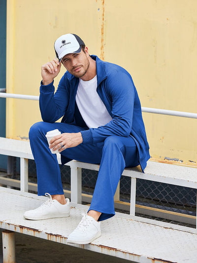 Casual Full Zip Tracksuit Set (US Only) Sports Set coofandy 