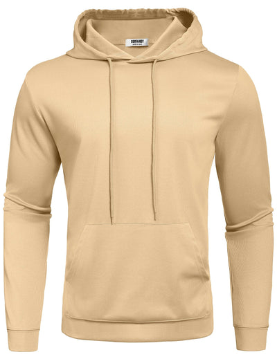 Casual Relaxed Feeling Hoodie (US Only) Hoodies coofandy Khaki S 