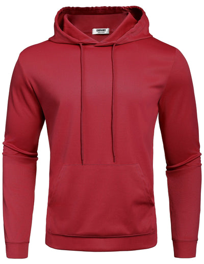 Casual Relaxed Feeling Hoodie (US Only) Hoodies coofandy Wine Red S 