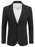 Casual Cotton Blazer Jacket (US Only) Blazer coofandy Black S 