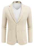 Casual Cotton Blazer Jacket (US Only) Blazer coofandy Apricot S 