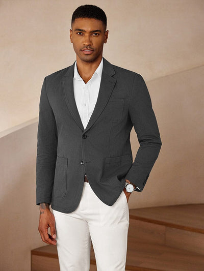 Casual Cotton Blazer Jacket (US Only) Blazer coofandy 