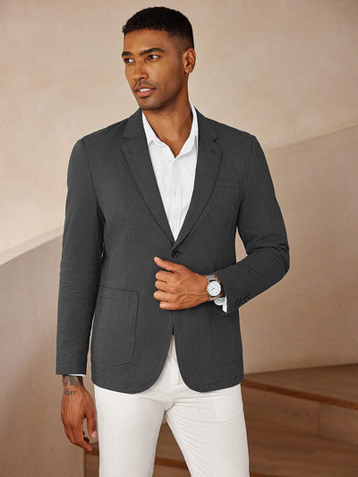 Casual Cotton Blazer Jacket (US Only) Blazer coofandy 