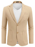 Casual Cotton Blazer Jacket (US Only) Blazer coofandy Khaki S 