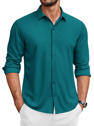 Classic Wrinkle-Free Dress Shirt (US Only) Shirts coofandy Lake Blue S 